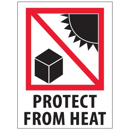 Bsc Preferred 3 x 4'' - ''Protect from Heat'' Labels BUY00023911